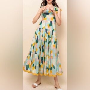 THML Multicolor Abstract Maxi Dress